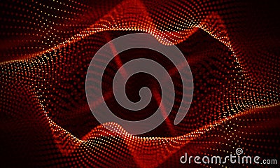 Abstract Red Geometrical Background . Connection structure. Science background. Futuristic Technology HUD Element Stock Photo