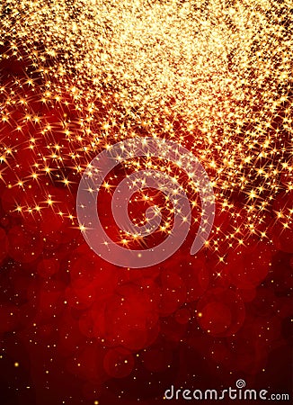 Abstract red and gold background Stock Photo