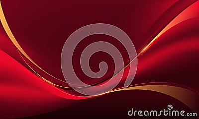 Abstract red gold line dynamic luxury curve smooth design modern premium elegant background vector Vector Illustration