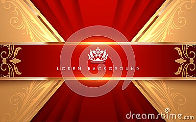 Abstract red and gold luxury background Stock Photo