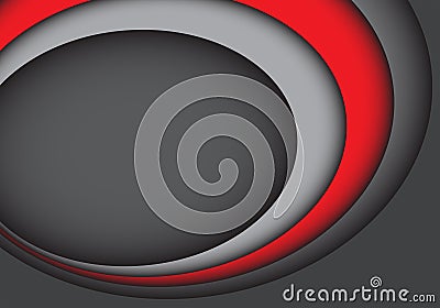 Abstract red gray curve overlab design modern futuristic background vector Vector Illustration