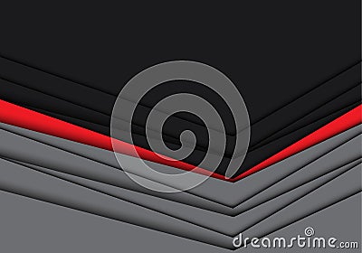 Abstract red gray overlap arrow design modern futuriatic background vector Vector Illustration