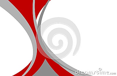 Abstract red grey wavy background Vector Illustration