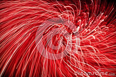 Abstract red light trails Stock Photo