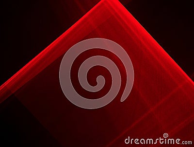 Abstract red lines drawn by light on a black background Stock Photo