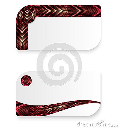 Abstract red monster business card Vector Illustration