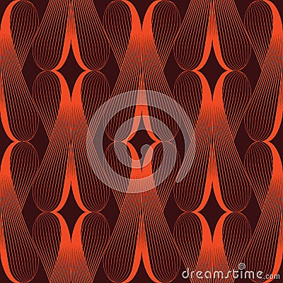 Abstract red ornate geometric petals grid background Vector Illustration