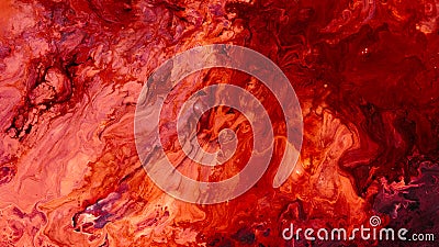 Abstract red paint background acrylic marble mix Stock Photo