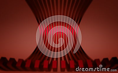 Abstract red panels with copyspace for text. 3D render Stock Photo