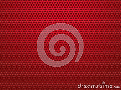 Abstract red perforated metal background Stock Photo