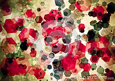 Abstract red pink green color bokeh wallpaper Stock Photo