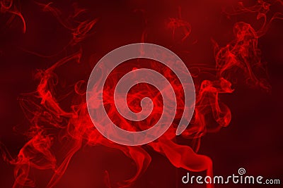 Abstract Red Smoke in Dark Background Stock Photo