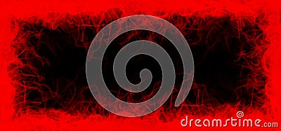 Abstract red smoke frame In Dark. mist or smog background.. Stock Photo