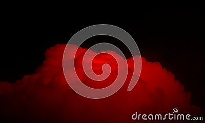 Abstract red smoke mist fog on a black background. Stock Photo