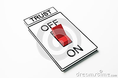 Abstract red trust switch Stock Photo