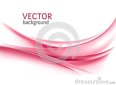 Abstract red wavy background Vector Illustration