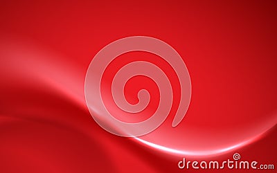 Abstract red wavy with blurred light curved lines background. Technology futuristic concept Vector Illustration