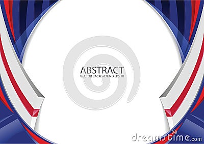 Abstract red white blue background Vector Illustration