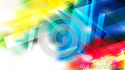 Abstract Red Yellow and Blue Modern Geometric Shapes Background Stock Photo