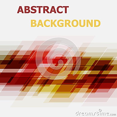 Abstract red and yellow geometric overlapping background Vector Illustration