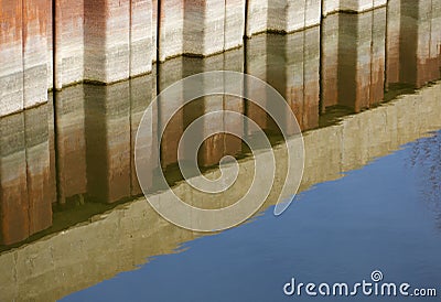 Abstract reflection in water Stock Photo