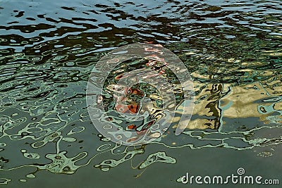 Abstract reflections in the water Stock Photo