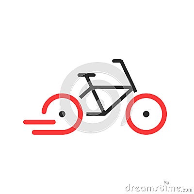 Abstract rent a bike brand icon Vector Illustration