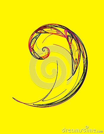 Abstract representation of bass clef. Stock Photo