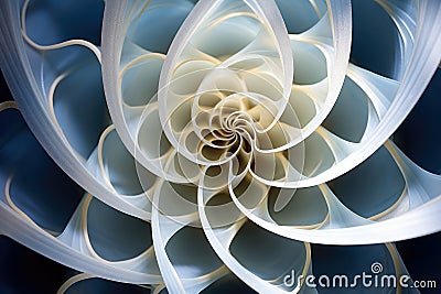 Abstract representation of fibonacci sequence in flower Stock Photo