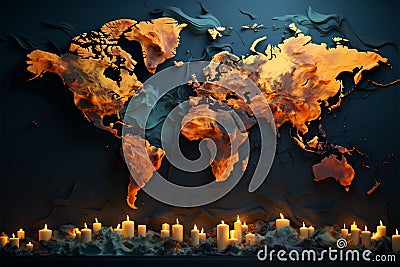 Abstract representation of world map Stock Photo