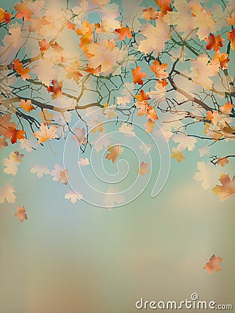 Abstract retro autumn background. EPS 10 Vector Illustration