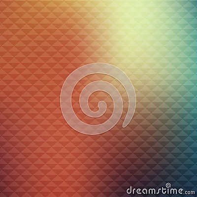 Abstract retro autumn pattern . Autumn Colorful gradient triangular background, vector Stock Photo