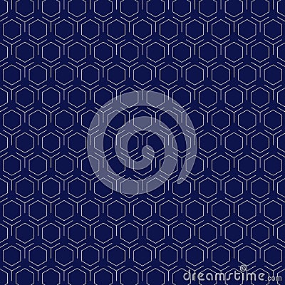 Abstract retro white hexagon pattern design on purple background. illustration vector eps10 Vector Illustration