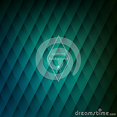 Abstract rhombic green background Vector Illustration