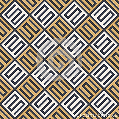 Abstract rhombuses seamless pattern. Modern stylish texture with color trellis Vector Illustration