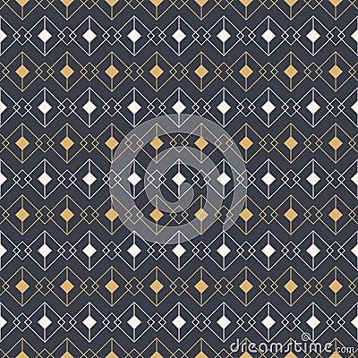 Abstract rhombuses seamless pattern. Repeating geometric tiles, ornament Vector Illustration