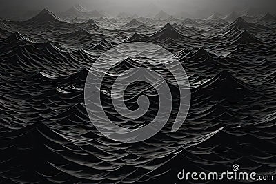 Abstract, rhythmic black and white background. Stock Photo