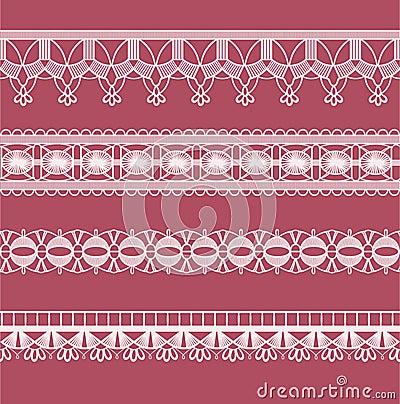 Abstract ribbon lace imitating Crochet Stock Photo