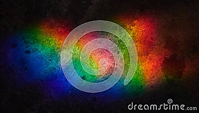 Abstract rich color spectrum on black background Stock Photo