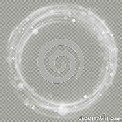 Abstract ring with luminous swirling backdrop. Energy flow tunnel. Shine round frame overlay effect. EPS 10 Vector Illustration