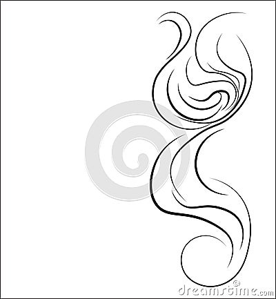 Abstract ringlet of hair Vector Illustration