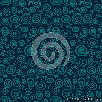Abstract ringlets seamless pattern on a dark background Stock Photo