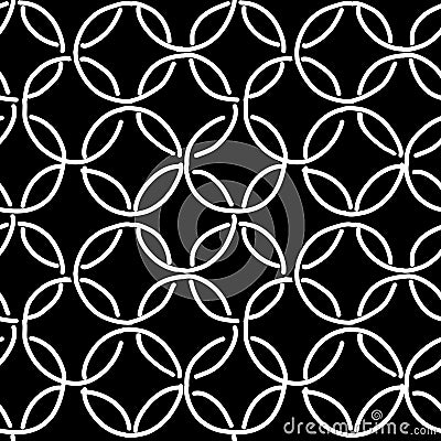 Abstract rings seamless pattern for your design Vector Illustration