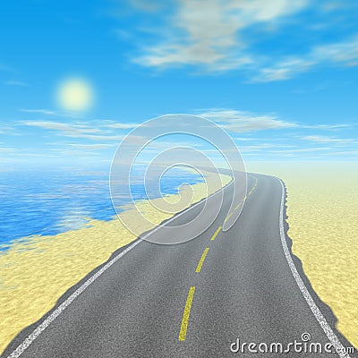 Abstract road landscape generated background Stock Photo