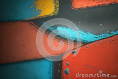 Abstract Rock Paintings often feature symbolic motifs such as animals, human figures, Stock Photo