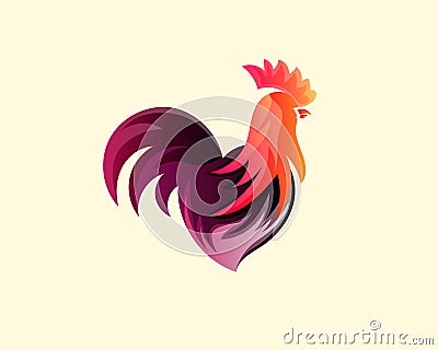 Abstract Rooster logo design vector graphics Vector Illustration