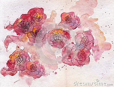 Abstract roses Stock Photo