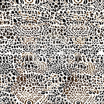 Abstract rosettes in a seamless leopard pattern for a contemporary wild look Stock Photo