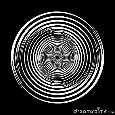 Abstract rotated lines in circle form as background. Design element for prints, logo, sign, symbol and textile pattern Vector Illustration