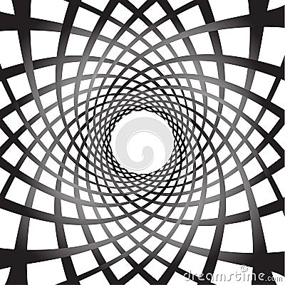 Abstract rotating shapes. Dynamic swirling, twirling background Stock Photo